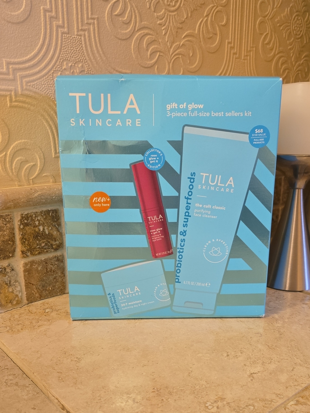 NWT $130  Tula Skincare - Gift of Glow - 3-Piece Kit